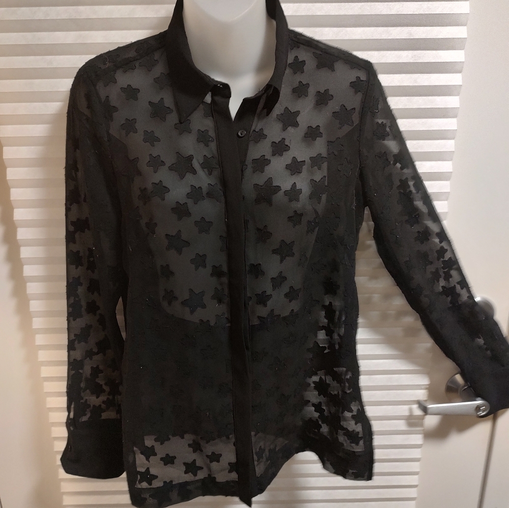 H&M Rockstar Sheer Blouse